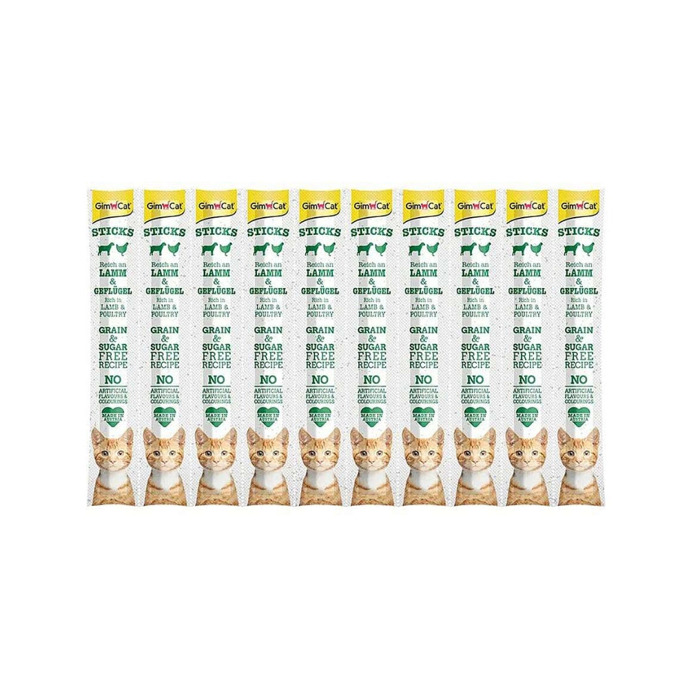 Gimcat Kuzu ve Tavuklu Yetişkin Kedi Stick Ödül, 10g