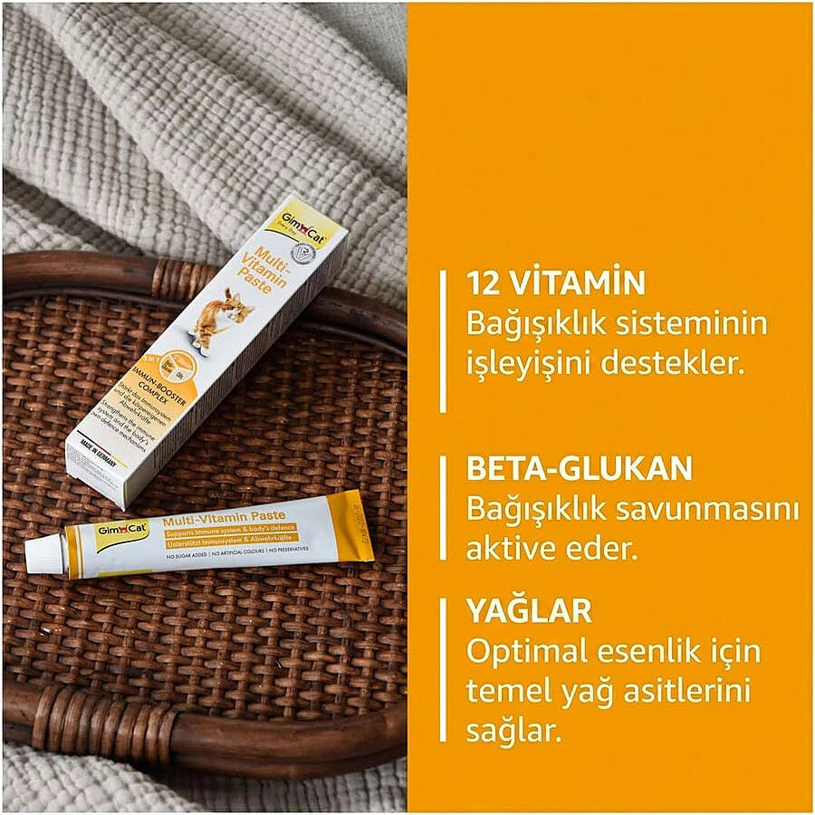 Gimcat Multivitamin Paste Yetişkin Kedi Macunu