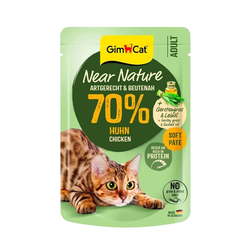 Gimcat Near Nature Poach Tavuklu Yetişkin Kedi Yaş Mama, 85g