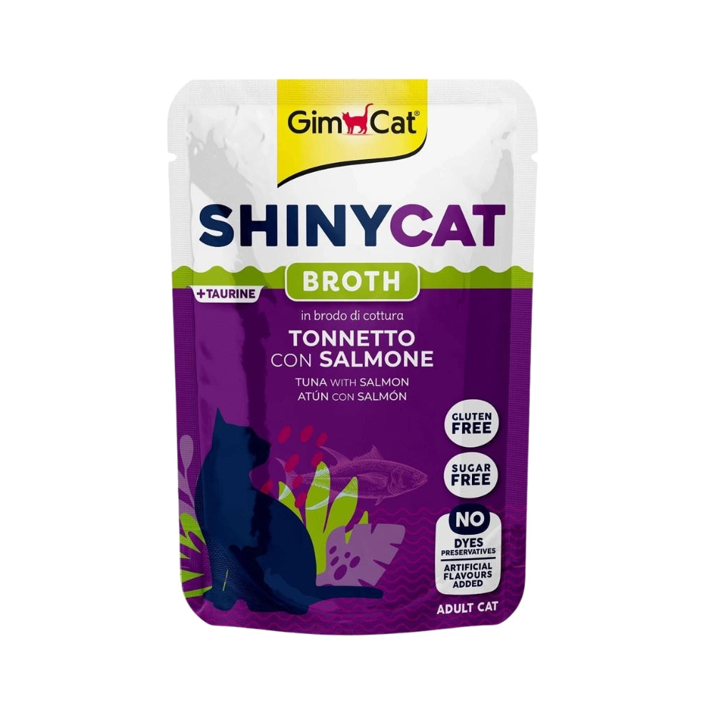 Gimcat Shinycat Poach Salmon ve Ton Balığı Yetişkin Kedi Yaş Mama, 70g