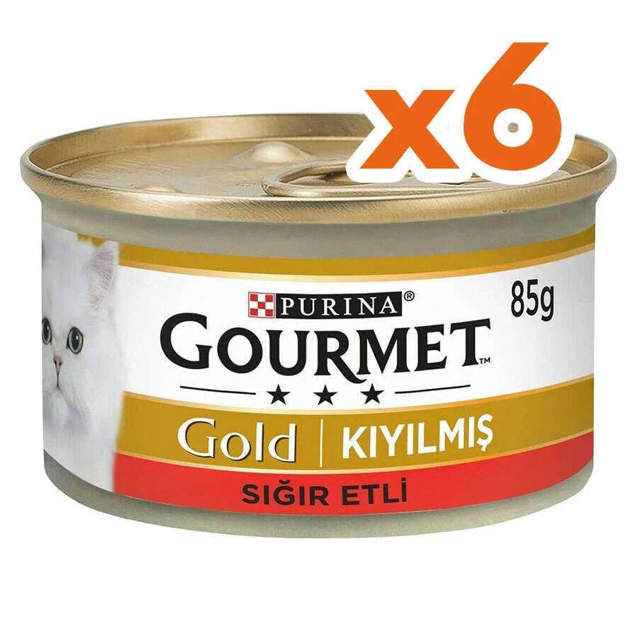 Gourmet Gold Kıyılmış Kedi Yaş Maması, 85g, 6 al 5 öde