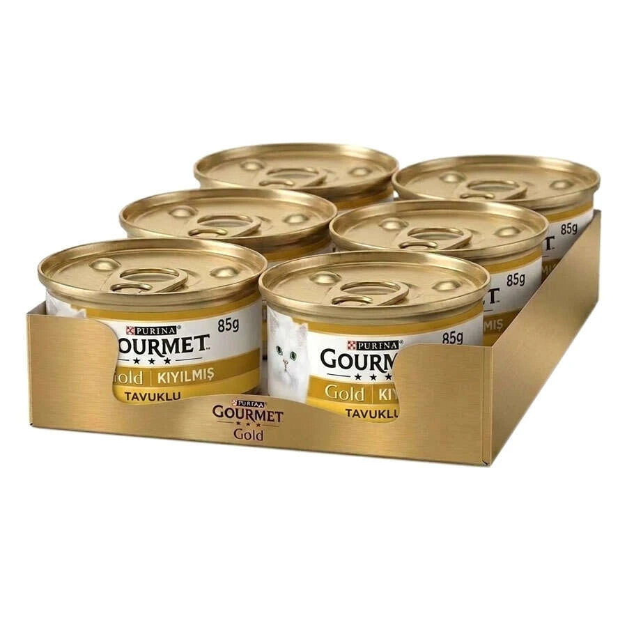 Gourmet Gold Kıyılmış Kedi Yaş Maması, 85g, 6 al 5 öde