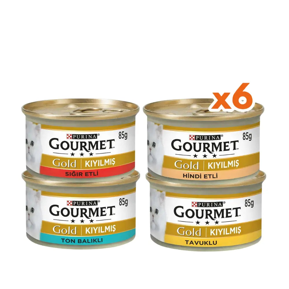 Gourmet Gold Kıyılmış Kedi Yaş Maması, 85g, 6 al 5 öde