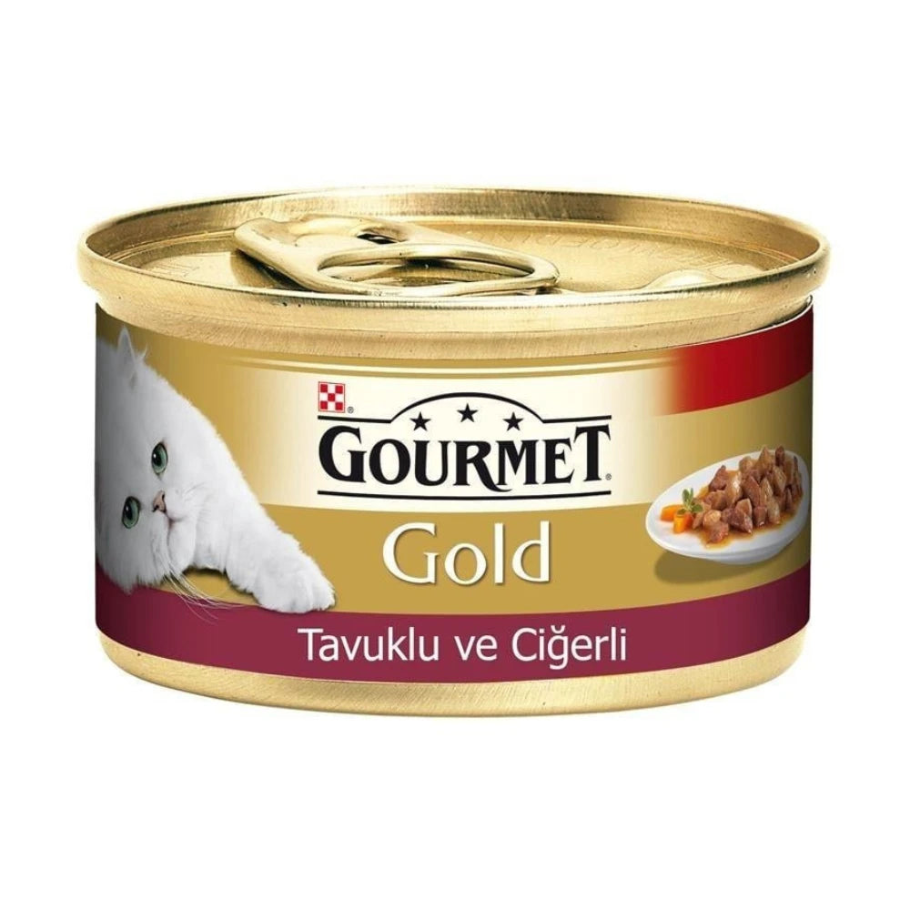 Gourmet Gold Parça Etli ve Soslu Kedi Yaş Maması, 85g