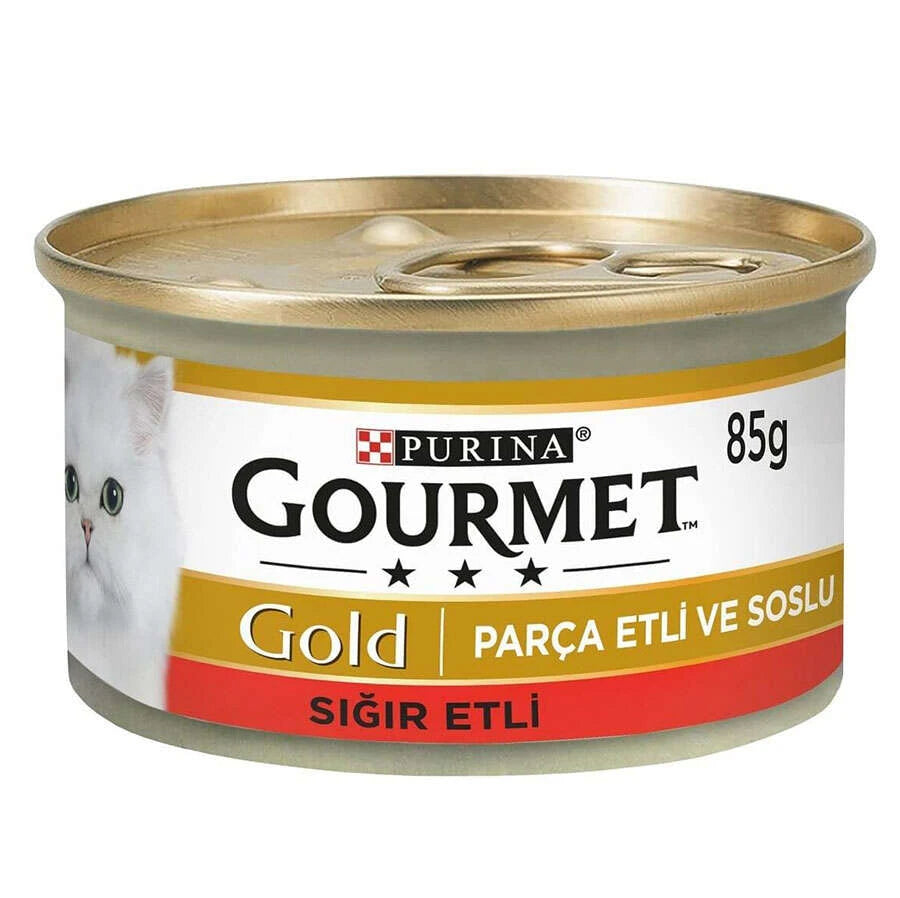 Gourmet Gold Parça Etli ve Soslu Kedi Yaş Maması, 85g