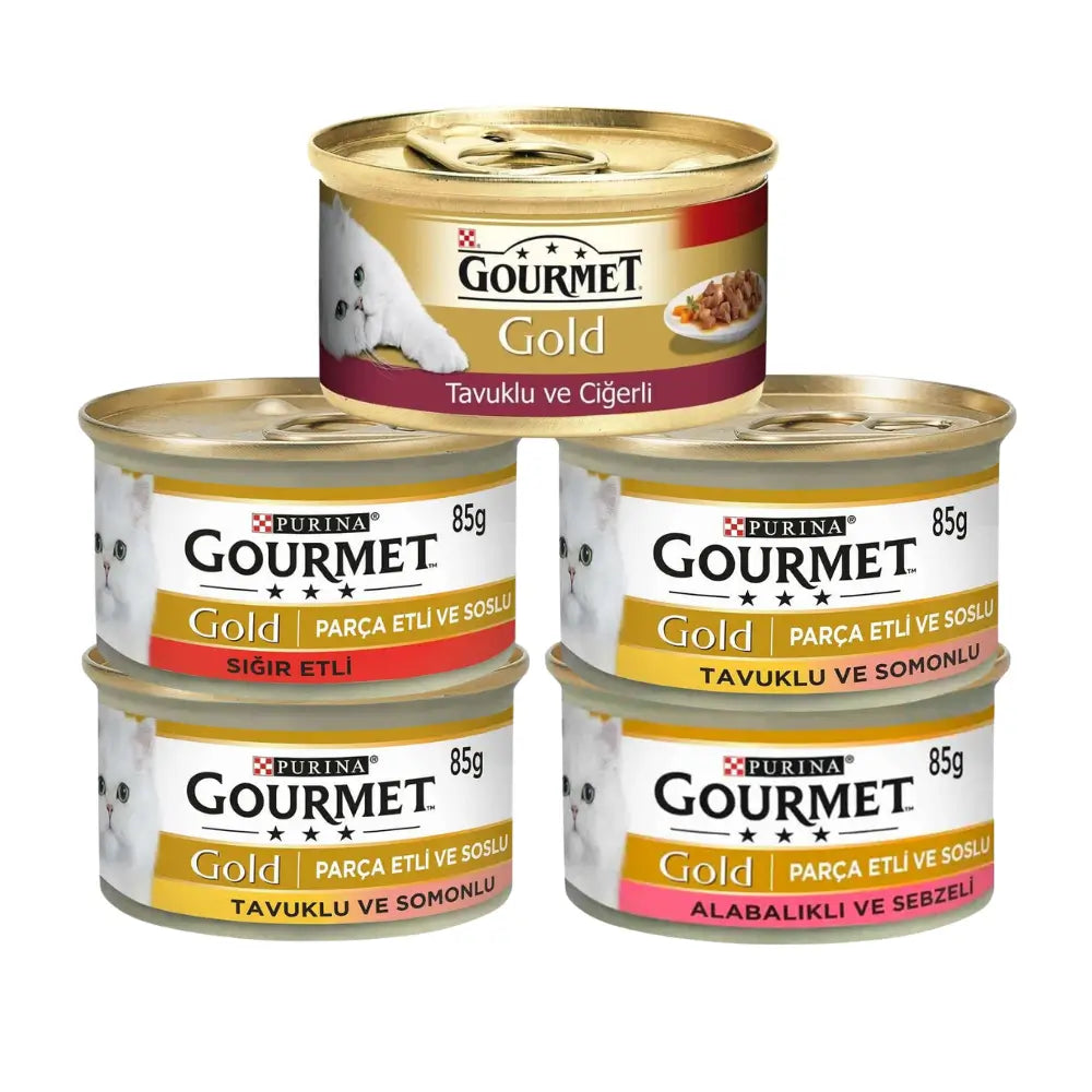 Gourmet Gold Parça Etli ve Soslu Kedi Yaş Maması, 85g