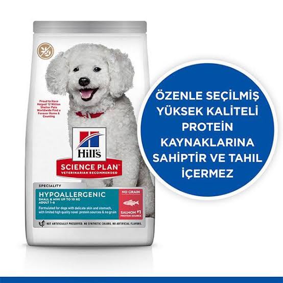 Hill's Science Plan Hypoalergenic Somonlu Mini Yetişkin Köpek Kuru Maması, 1.5kg