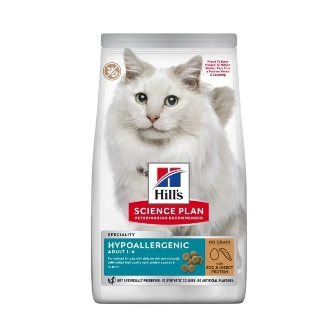 Hill's Science Plan Hypoalergenic Yumurta ve Böcekli Yetişkin Kedi Mama, 1.5kg