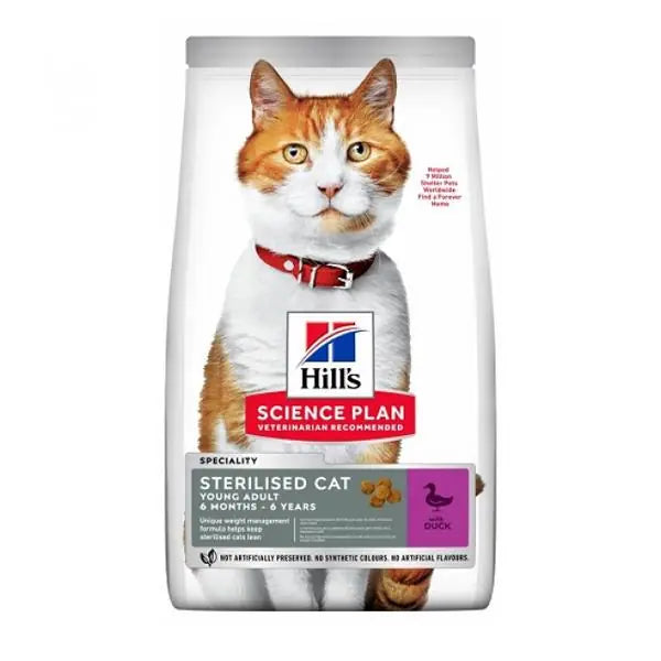 Hill's Science Plan Kısırlaştırılmış Ördekli Yetişkin Kedi Mama, 1.5kg