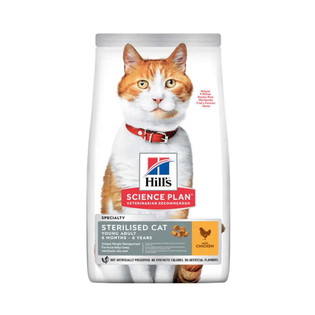 Hill's Science Plan Kısırlaştırılmış Tavuklu Yetişkin Kedi Mama, 1.5kg