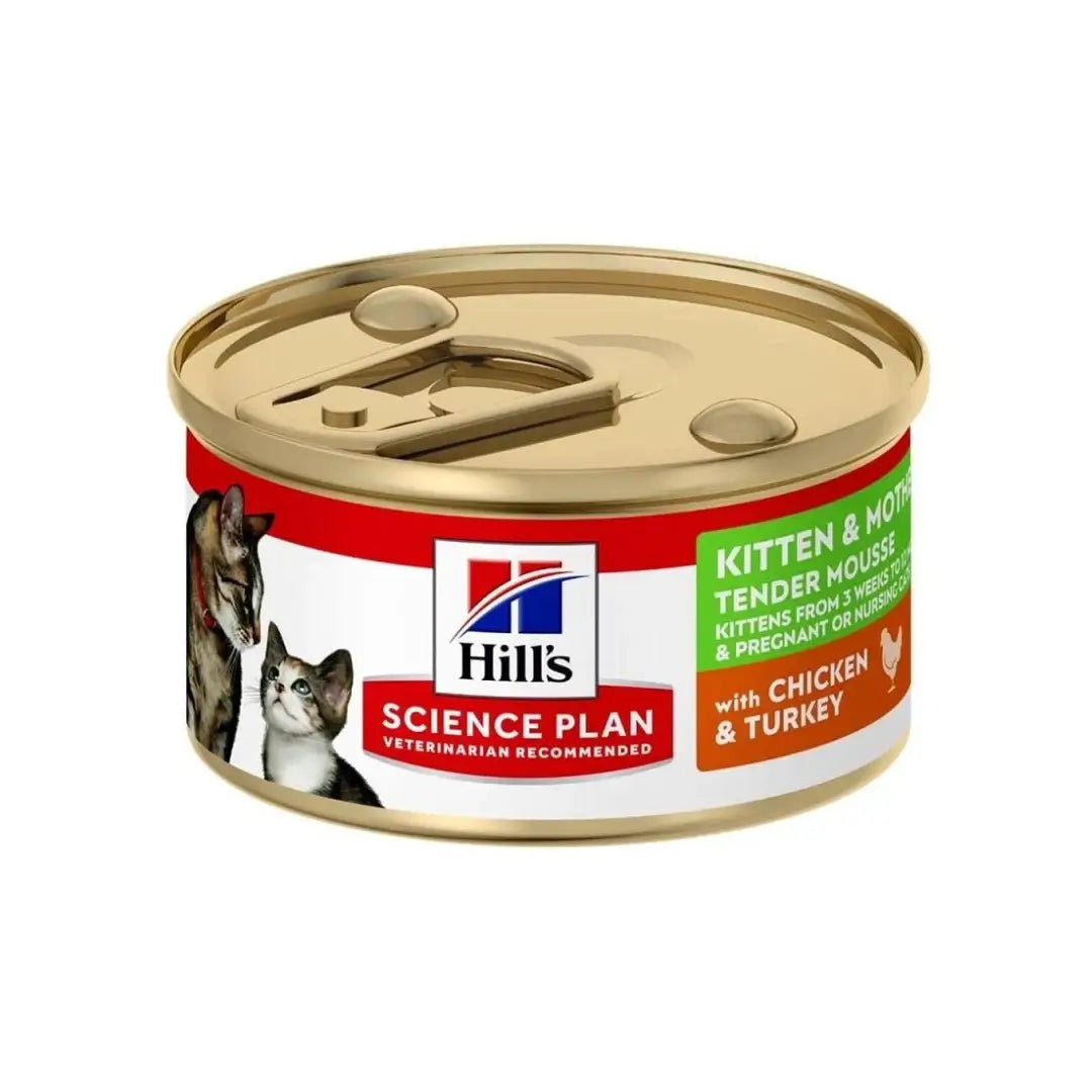 Hill's Science Plan Kitten & Mother Tavuklu ve Hindili Yavru Kedi Konserve Mama, 85g