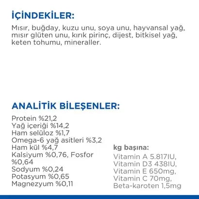 Hill's Science Plan Kuzulu ve Pirinçli Orta Yetişkin Köpek Mama Besin Değeri, 12+2kg