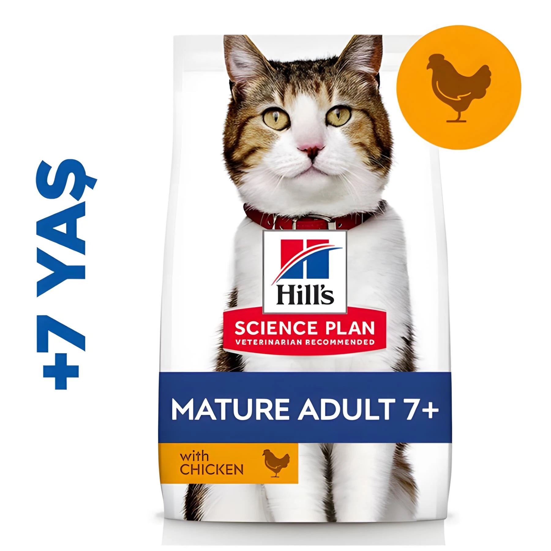 Hill's Science Plan Mature Adult +7 Tavuklu Yaşlı Kedi Mama, 1.5kg