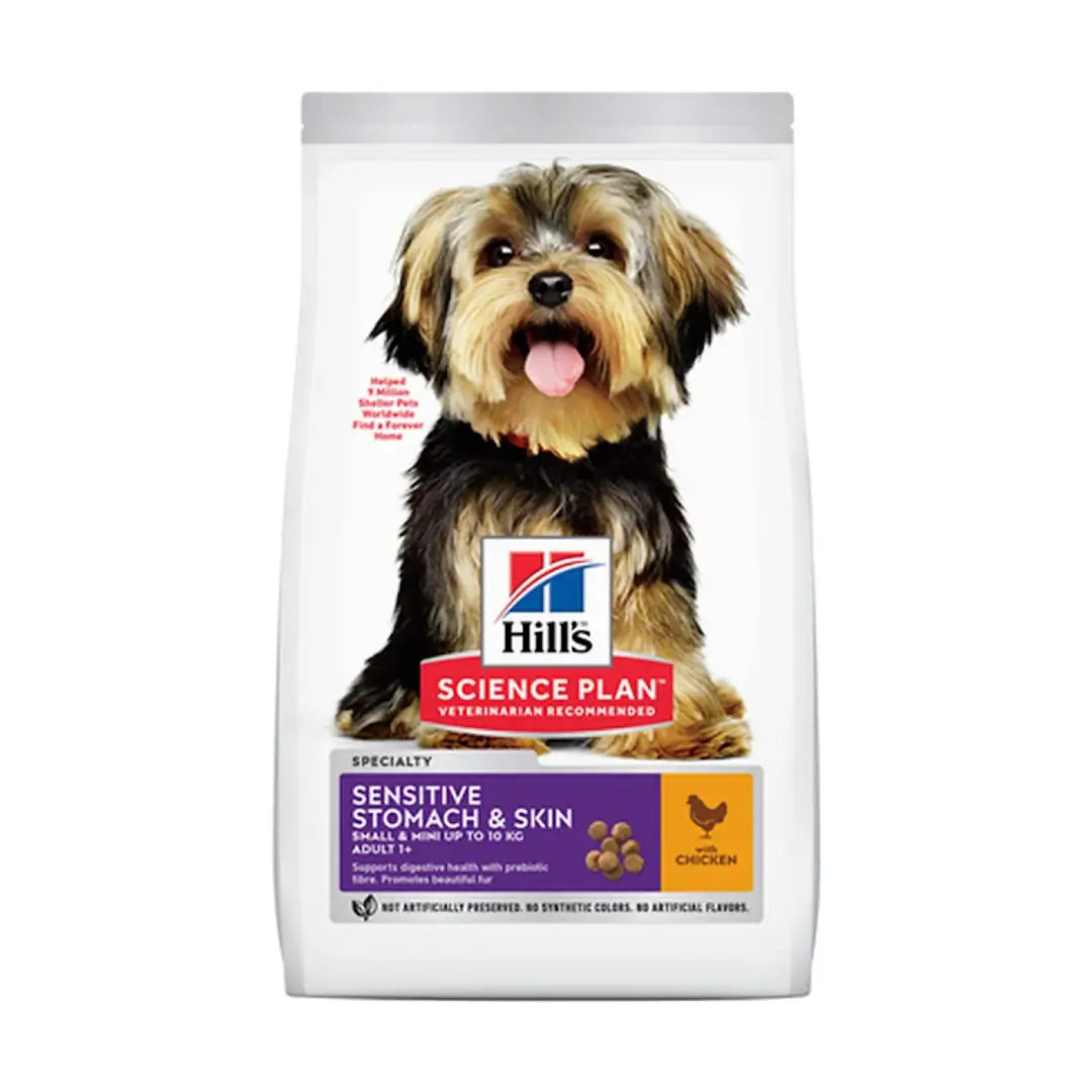 Hill's Science Plan Sensitive Stomach & Skin Tavuklu Mini Yetişkin Köpek Mama, 1.5kg