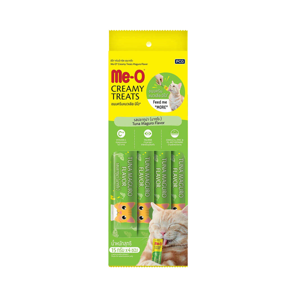 ME-O Creamy Treats Sarı Yüzgeçli Orkinos Yetişkin Kedi Krema Ödül, 4 lü Paket, 60g