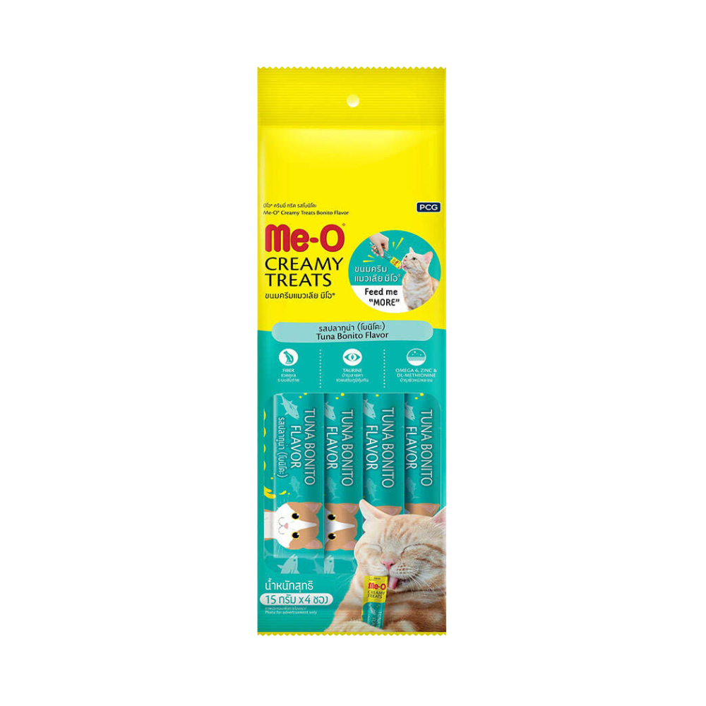 ME-O Creamy Treats Ton Balıklı Yetişkin Kedi Krema Ödül, 4 lü Paket, 60g