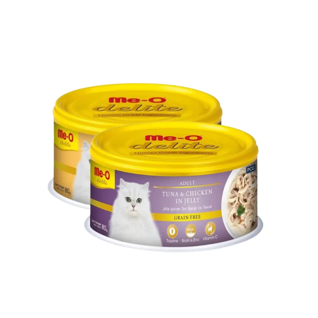 ME-O Delite Jelly Tahılsız Yetişkin Kedi Konserve Mama, 80g
