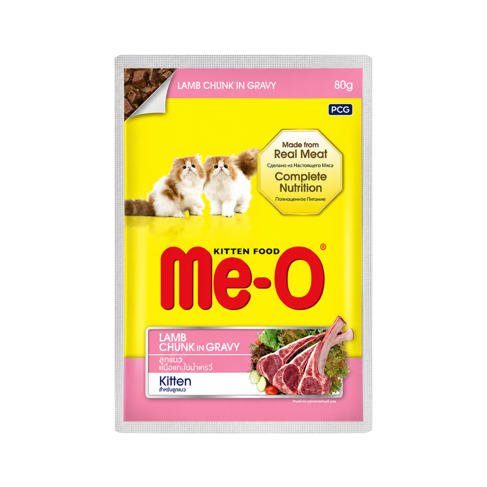 ME-O Gravy Kuzu Etli Yavru Kedi Yaş Mama, 80g