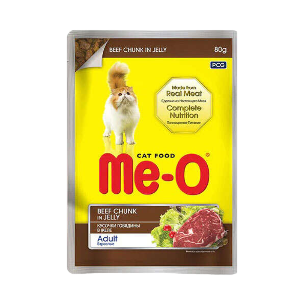 ME-O Jelly Dana Etli Yetişkin Kedi Yaş Mama, 80g