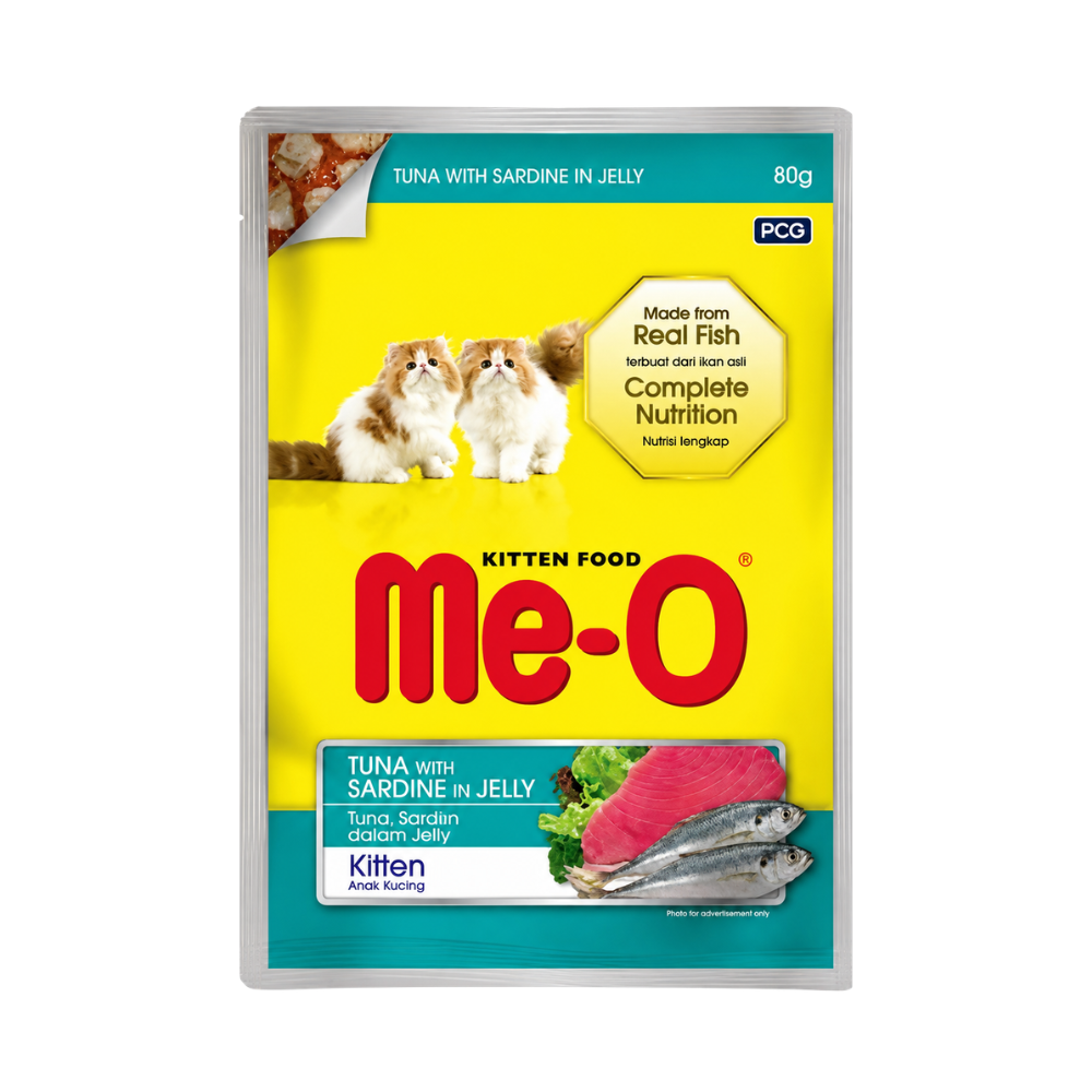 ME-O Jelly Ton Balığı ve Sardalya Yavru Kedi Yaş Mama, 80g