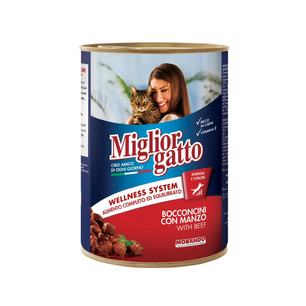 Miglior Biftekli Yetişkin Kedi Konserve Mama, 405g