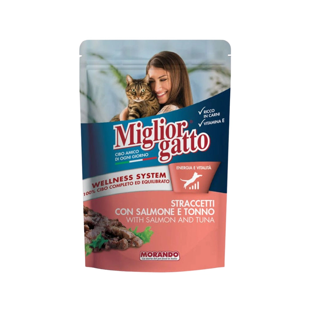 Miglior Poach Somon ve Ton Balıklı Yetişkin Kedi Yaş Mama, 100g