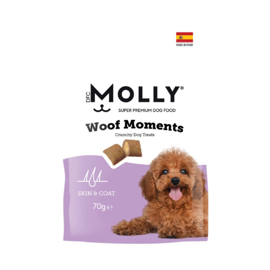 Molly Woof Moments Deri ve Tüy Sağlığı Köpek Küp Ödül Maması, 70 g