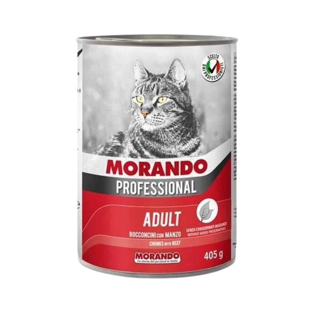 Morando Professional Biftekli Yetişkin Kedi Konserve Mama, 405g