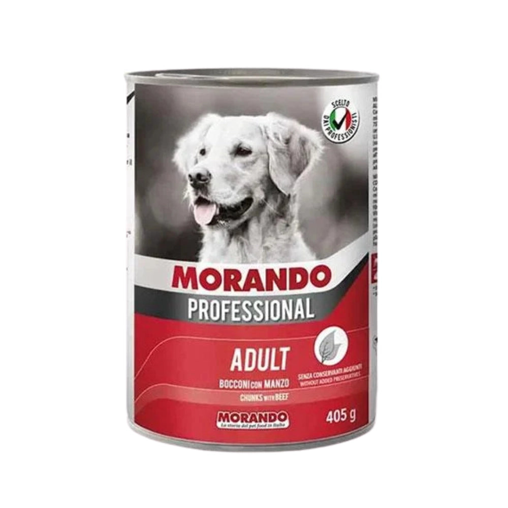 Morando Professional Biftekli Yetişkin Köpek Konserve Mama, 405g