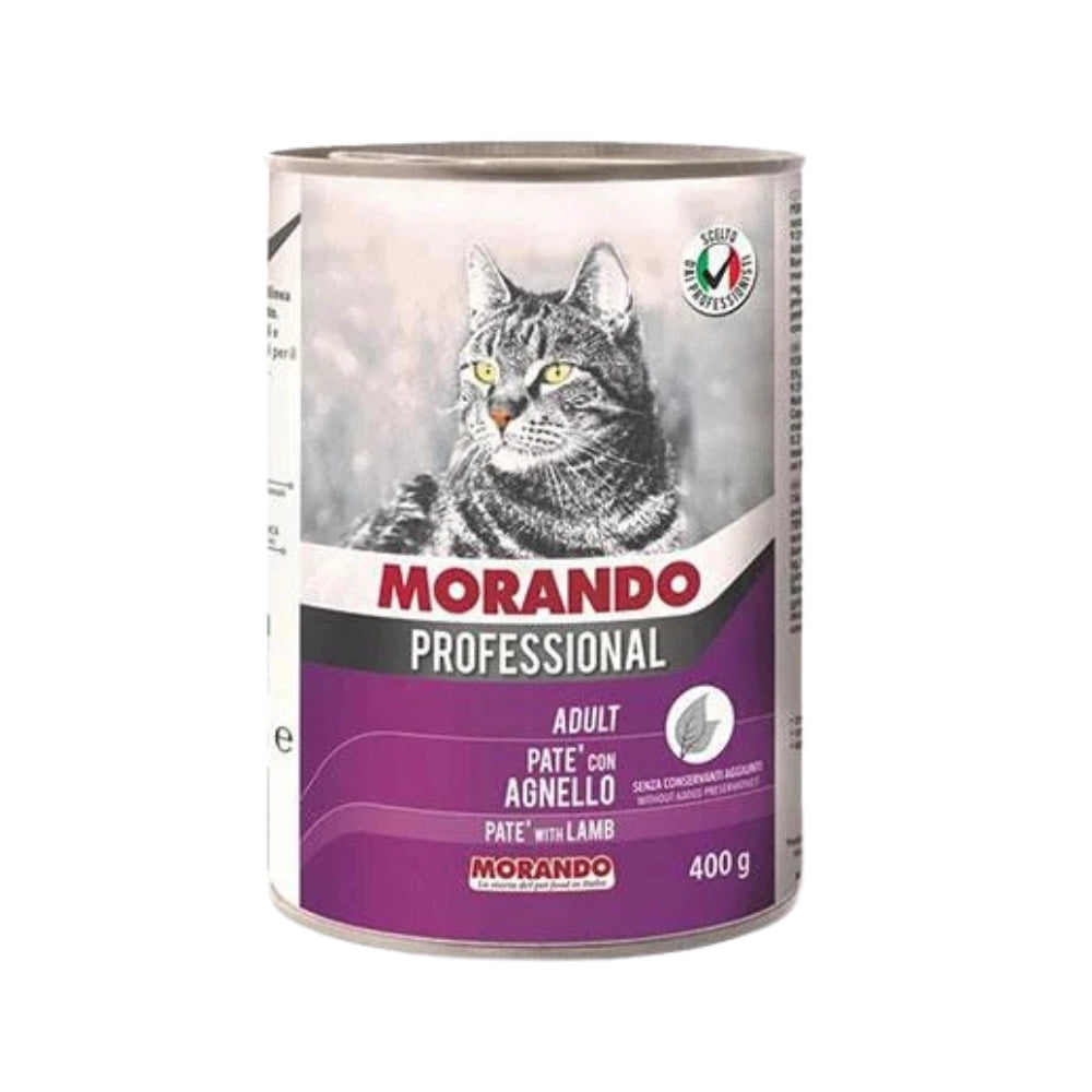 Morando Professional Kuzu Etli Yetişkin Kedi Konserve Mama, 400g