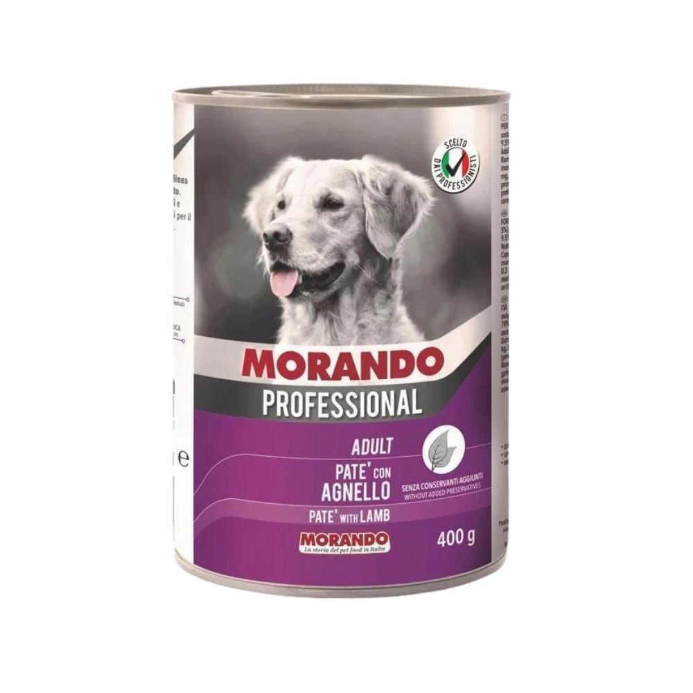 Morando Professional Kuzu Etli Yetişkin Köpek Konserve Mama, 400g
