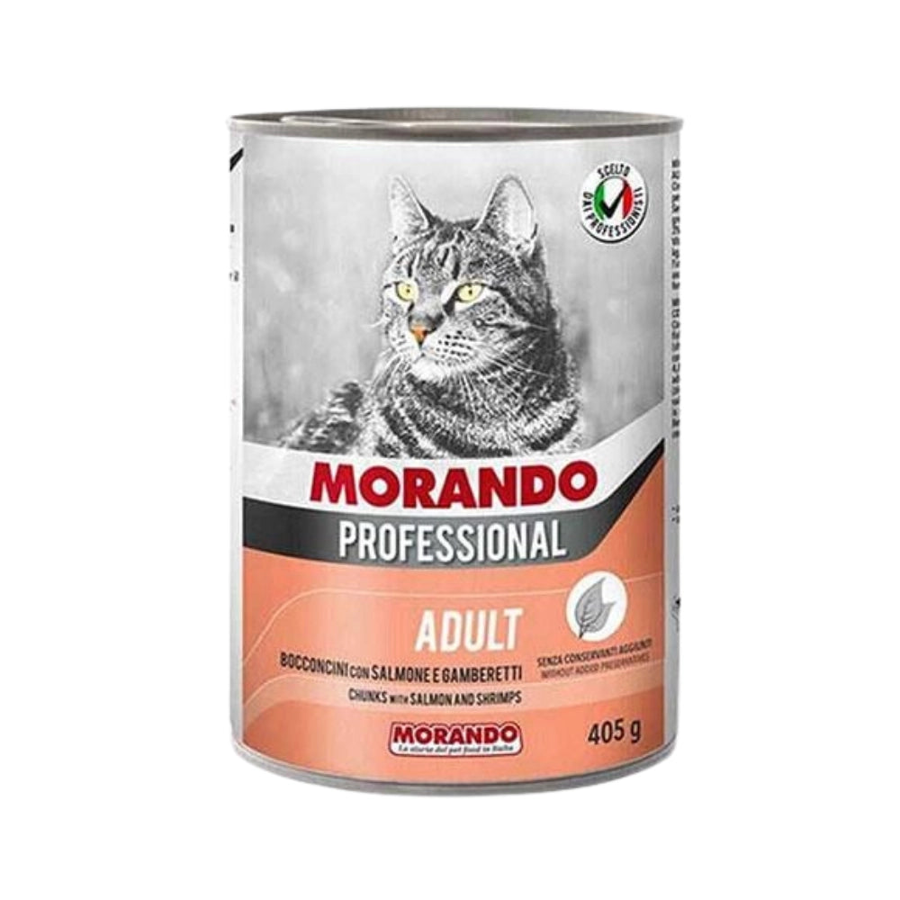 Morando Professional Somon ve Karidesli Yetişkin Kedi Konserve Mama, 405g
