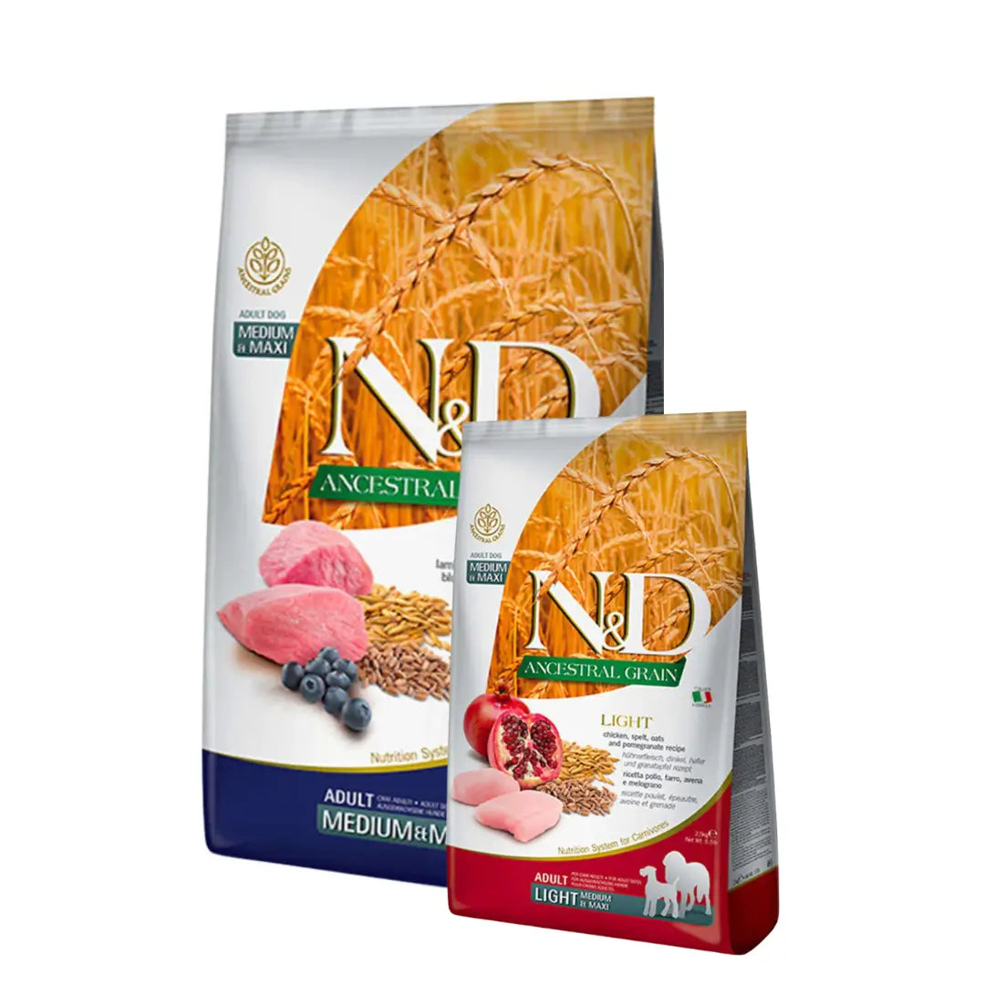N&D Ancestral Grain Az Tahıllı Med/Max Yetişkin Köpek Maması