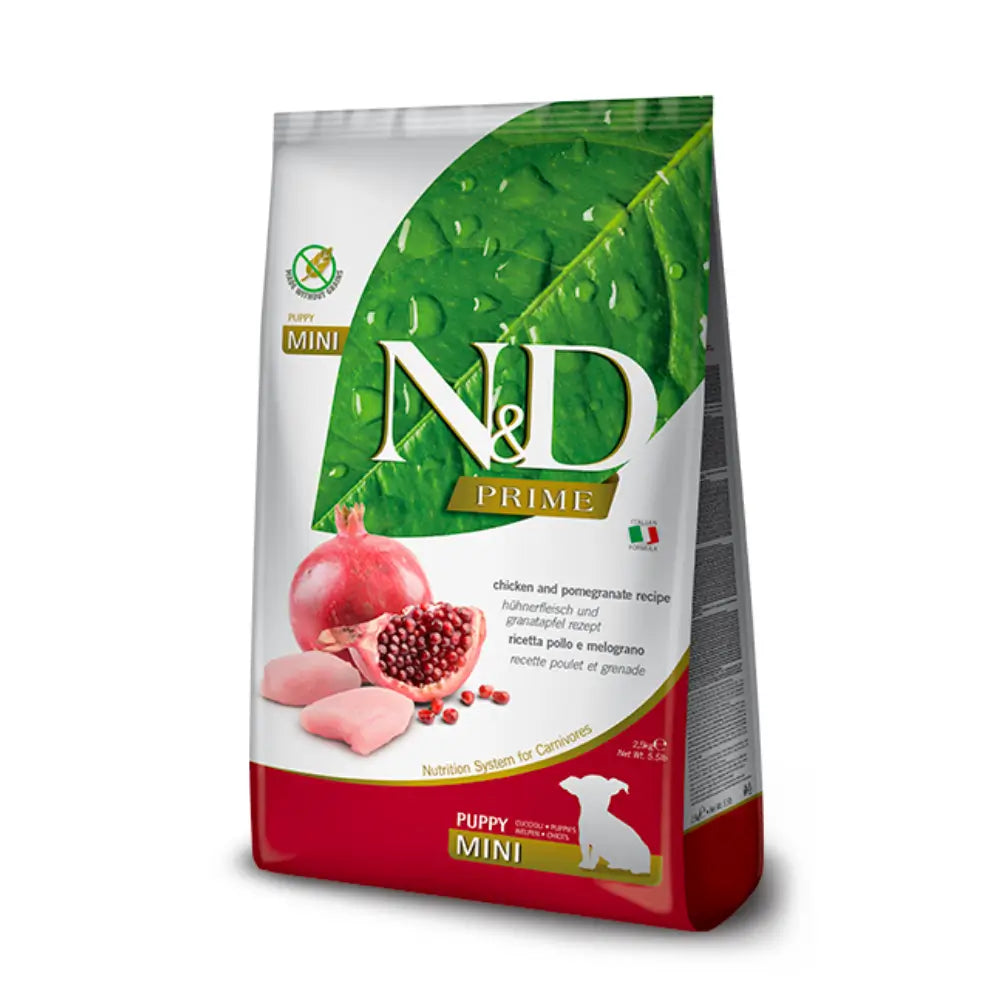 N&D Prime Tahılsız Tavuklu ve Narlı Mini Yavru Köpek Maması, 2.5kg