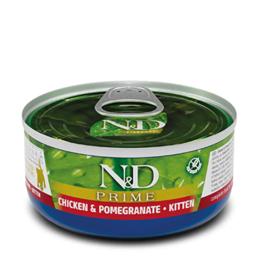 N&D Prime Tahılsız Tavuklu ve Narlı Yavru Kedi Yaş Maması, 70g