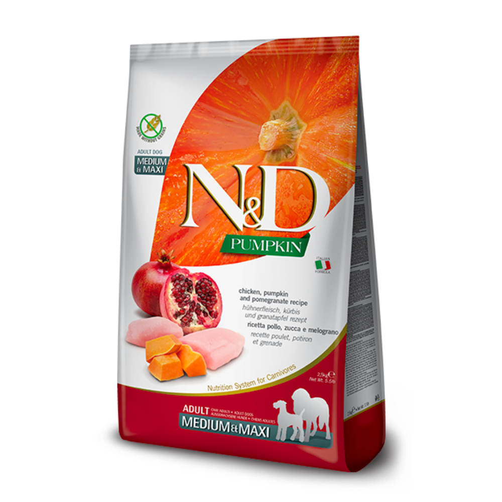 N&D Pumpkin Tahılsız Med/Max Yetişkin Köpek Maması