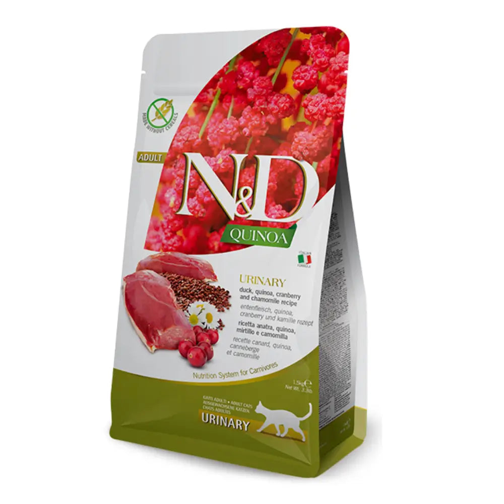 N&D Quinoa Tahılsız Ördek ve Kızılcıkl Urinary health Yetişkin Kedi Maması