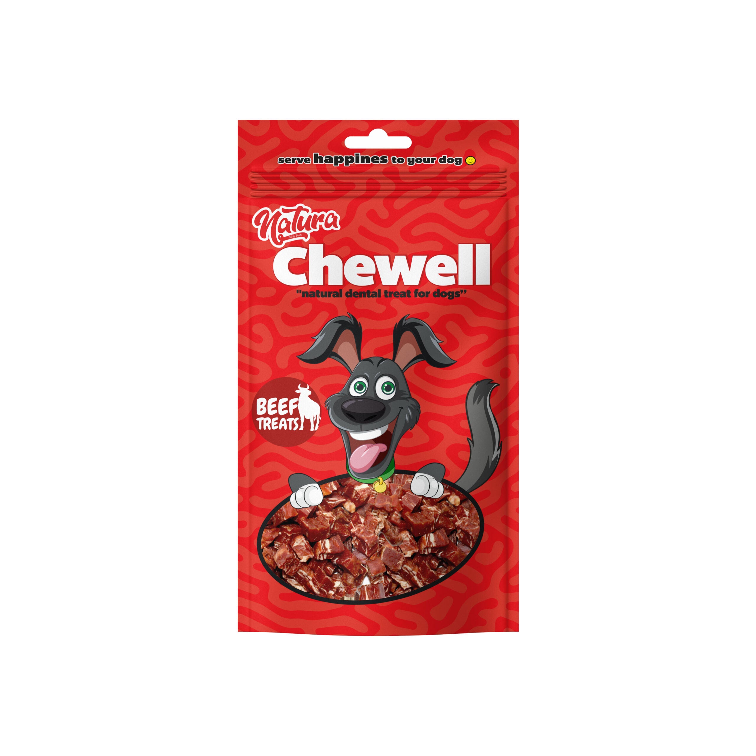Natura Chewell Biftekli Köpek Küp Ödül, 100g