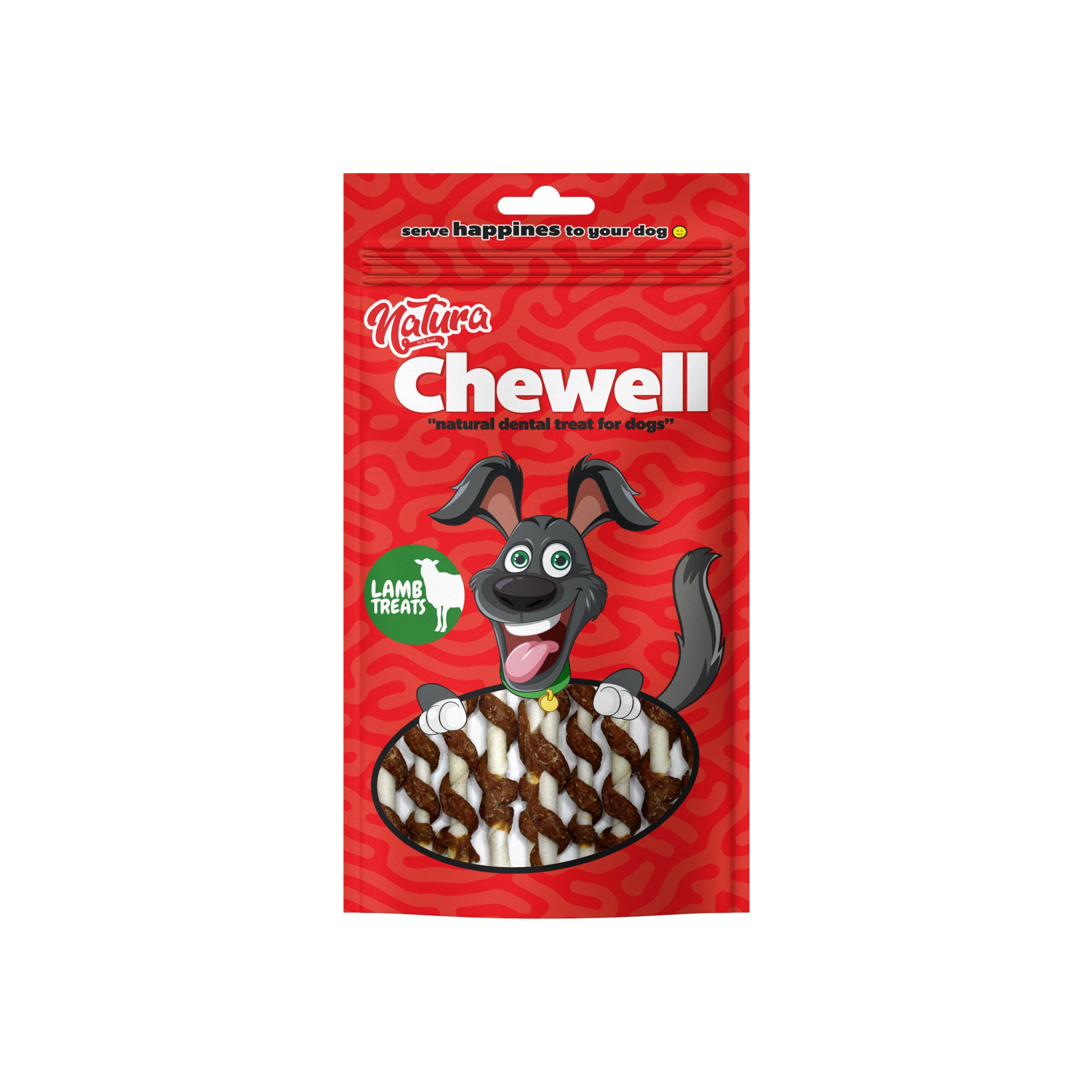 Natura Chewell Biftek Sargılı Kuzu Etli Köpek Stick Ödül, 100gr