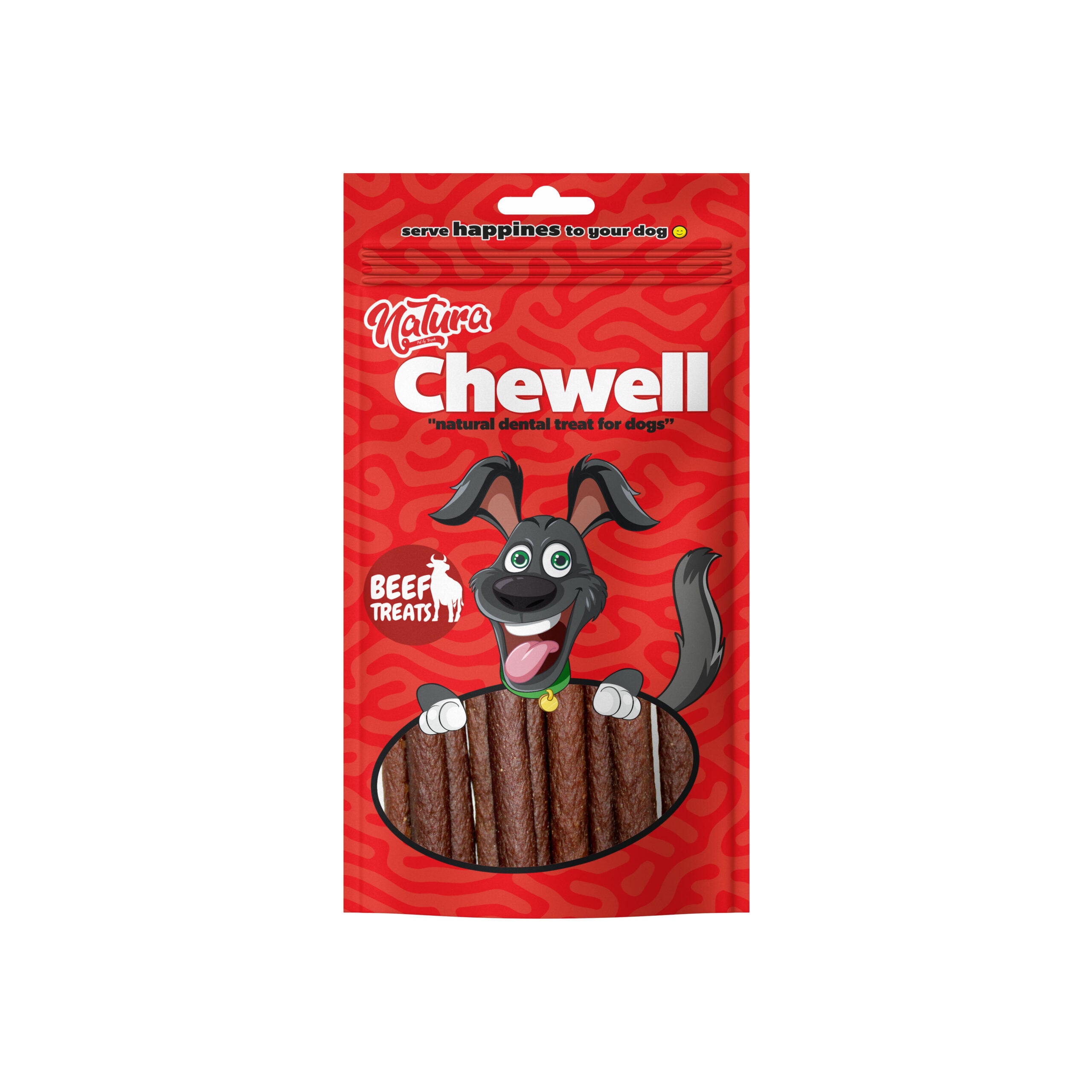 Natura Chewell Biftekli Köpek Şerit Ödül, 100g