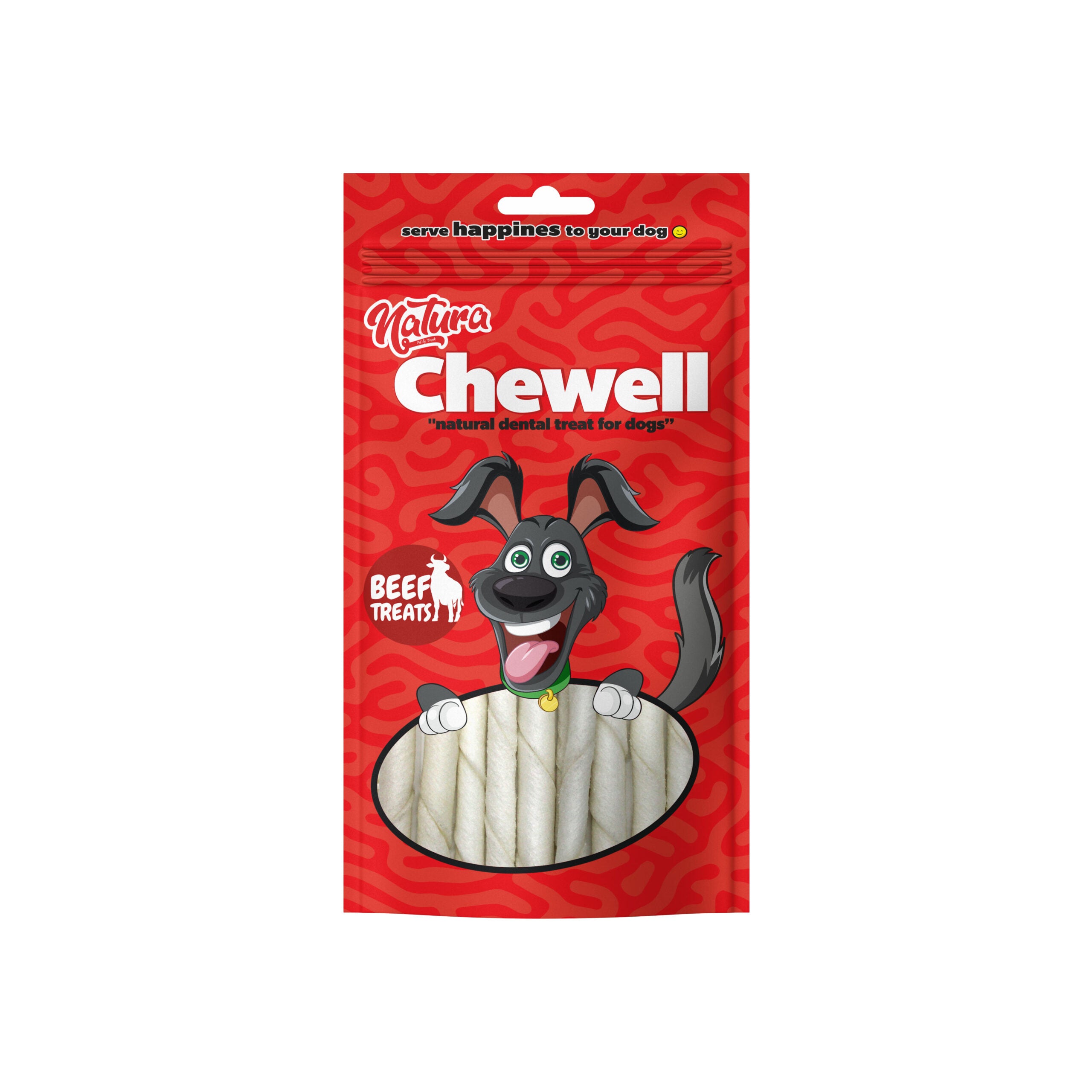 Natura Chewell Sığır Derili Köpek Stick Ödül, 25 li Paket, 150g, 13cm