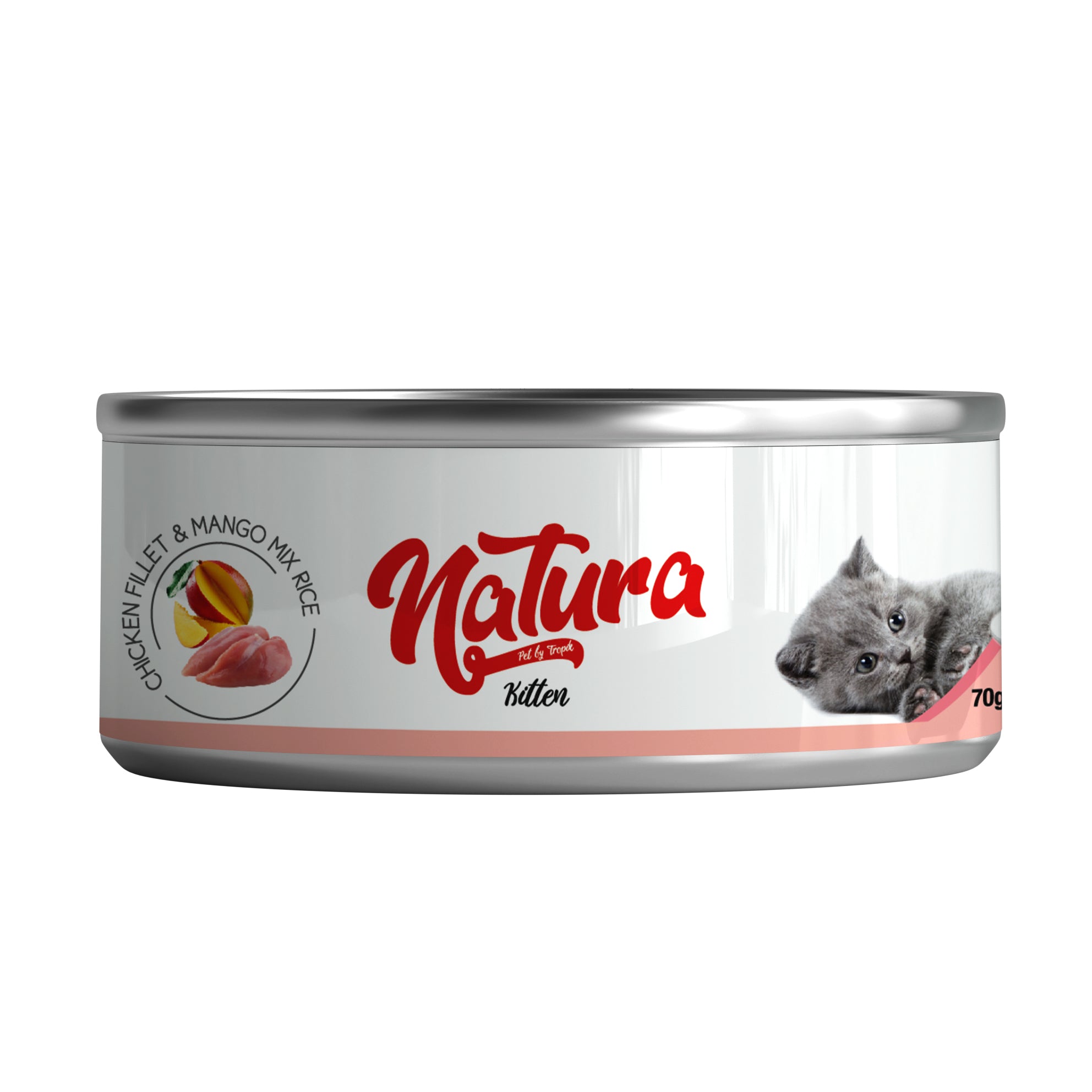 Natura Jelly Fileto Tavuk ve Mangolu Yavru Kedi Konserve Mama, 70g
