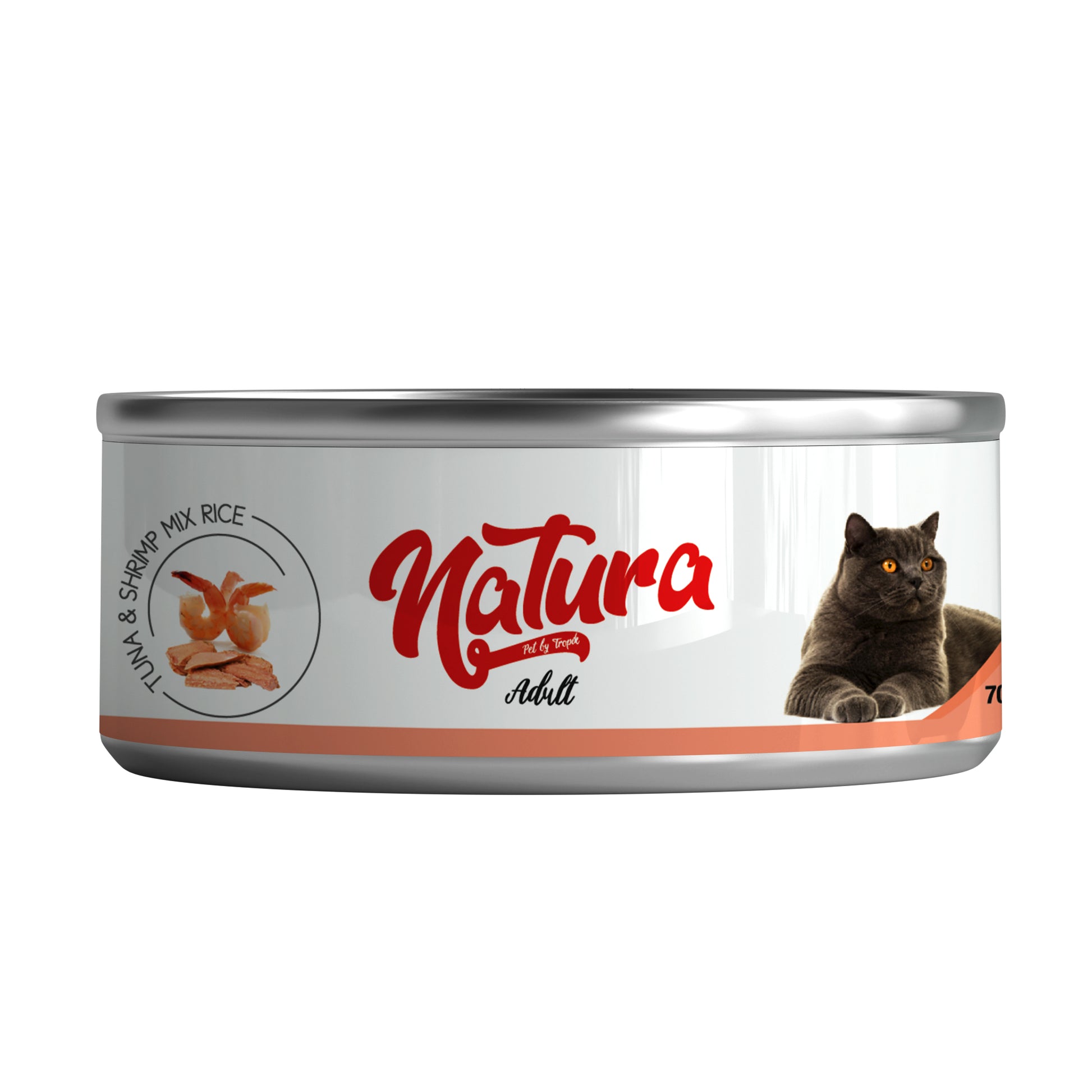 Natura Jelly Ton Balık ve Karidesli Yetişkin Kedi Konserve Mama, 70g