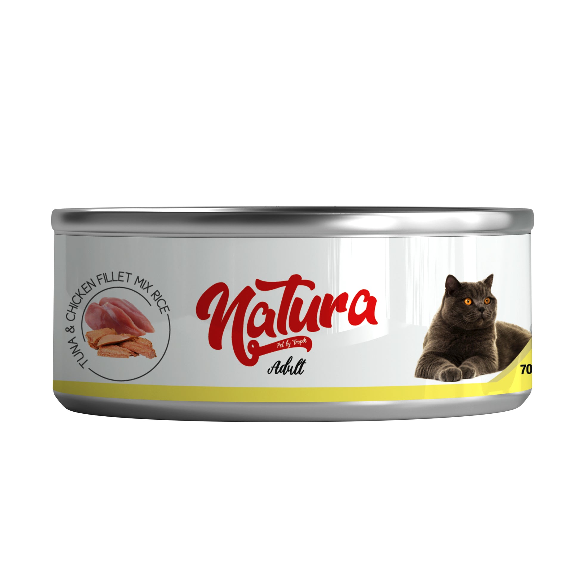 Natura Jelly Ton Balık ve Tavuk Filetolu Yetişkin Kedi Konserve Mama, 70g