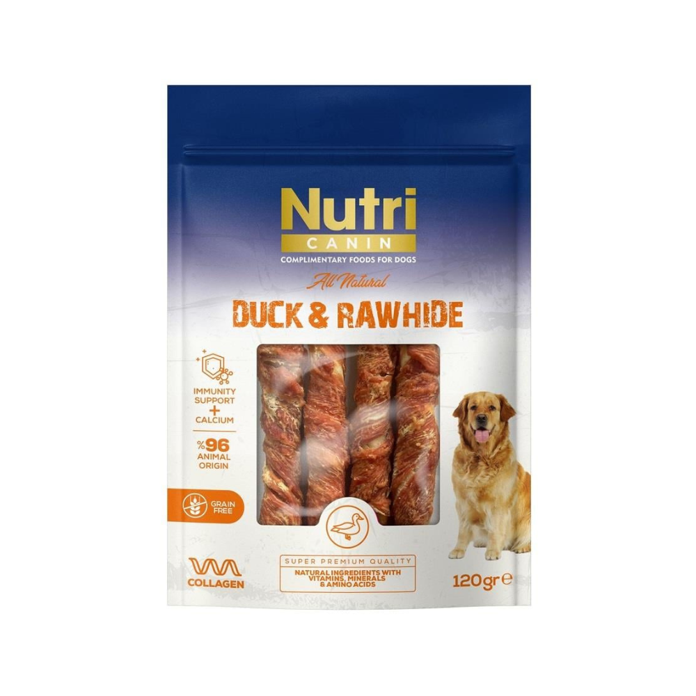 Nutri-Duck-&-Rawhide-Ördek-Etli-Yetişkin-Köpek-Çiğneme-Çubuğu-Ödül-120g