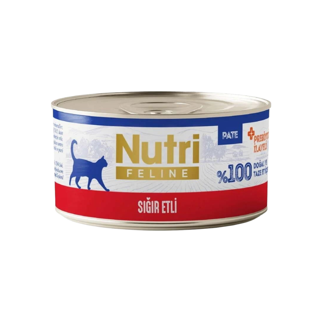 Nutri İn Pate Sığır Etli Yetişkin Kedi Konserve Mama, 70g