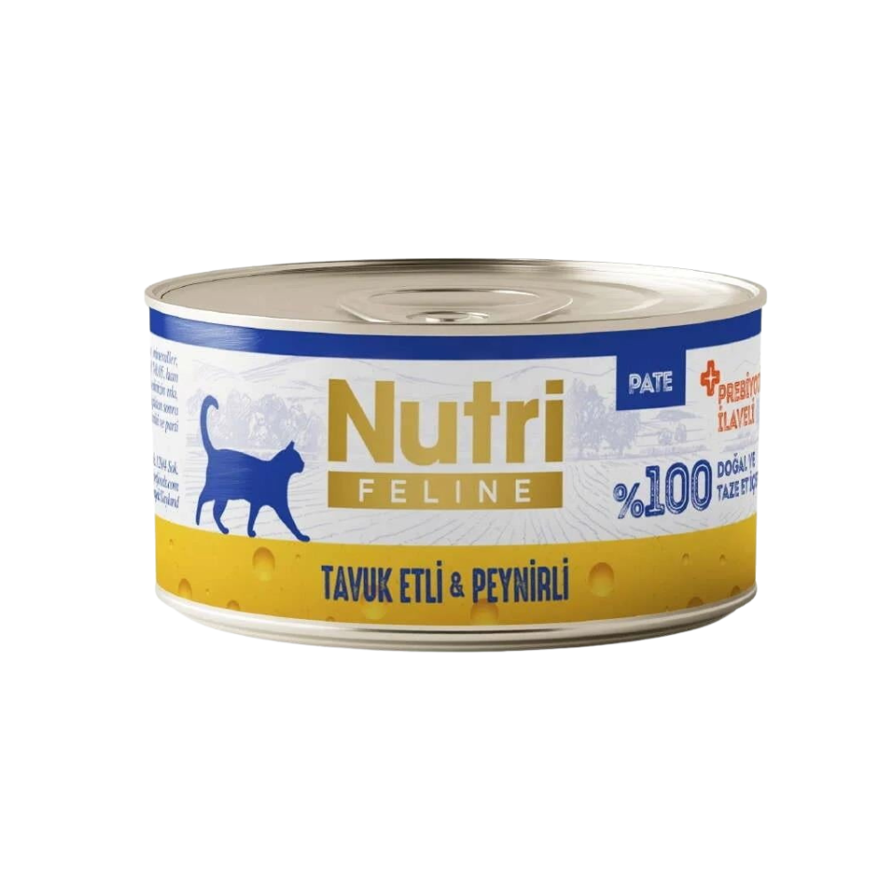 Nutri İn Pate Tavuk ve Peynirli Yetişkin Kedi Konserve Mama, 70g