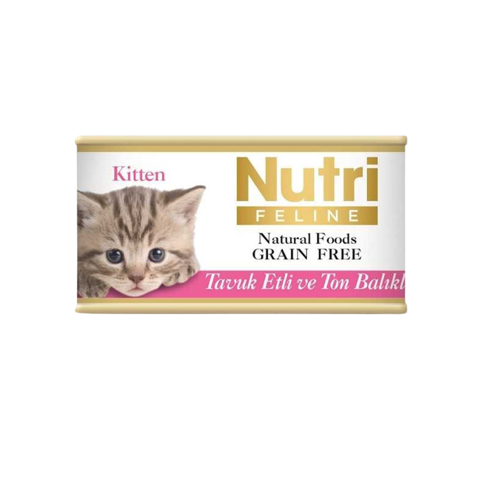 Nutri İn Pate Tavuk ve Ton Balıklı Yavru Kedi Konserve Mama, 85g