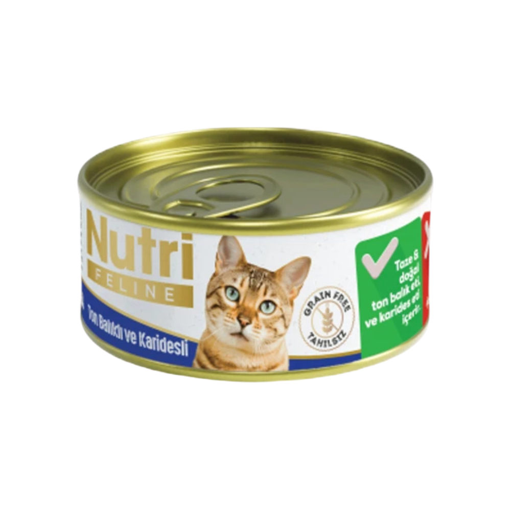 Nutri İn Jelly Ton balığı ve Karidesli Yetişkin Kedi Konserve Mama, 85g