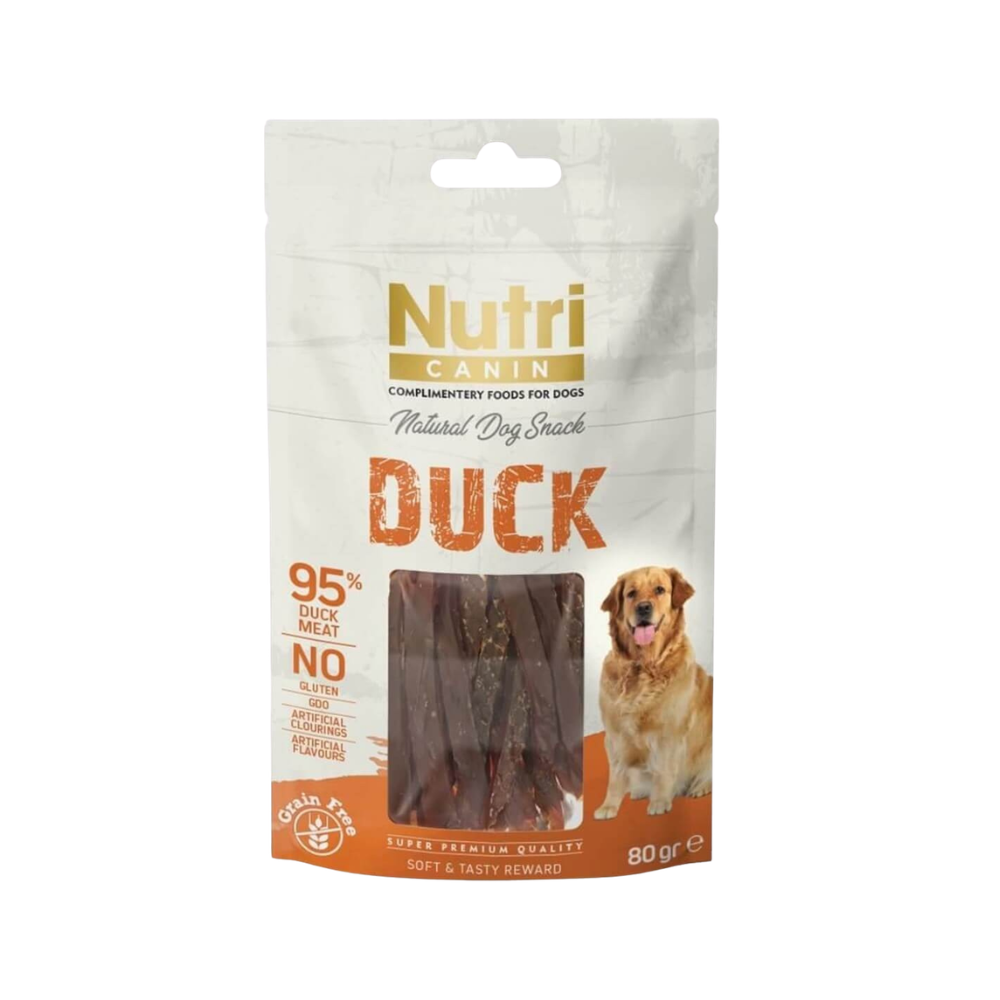 Nutri Ördek Etli Yetişkin Köpek Şerit Etler Ödül, 80g